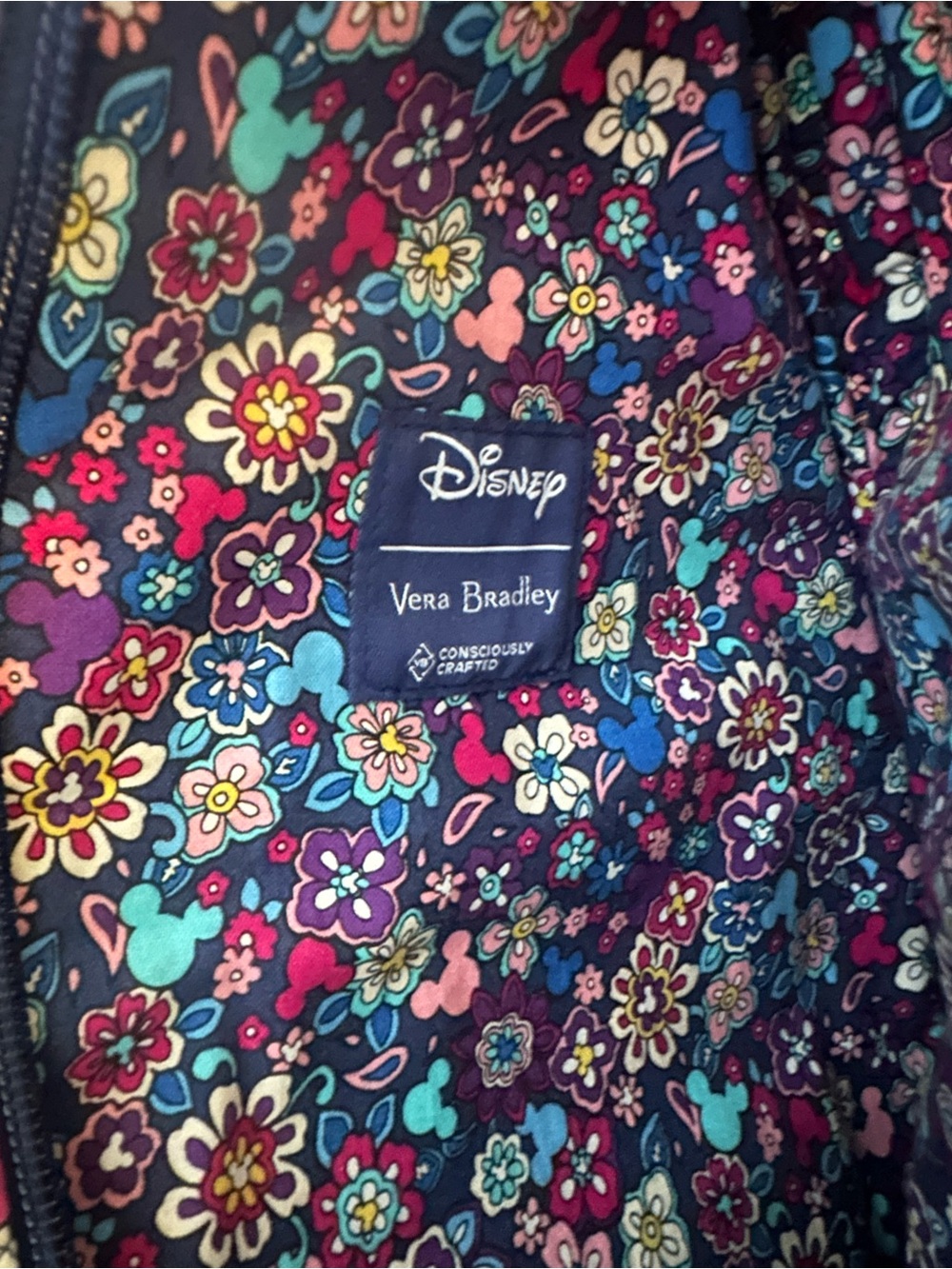 Vera Bradley Disney Sensational Six Paisley Sling Bag Backpack - Picture 7 of 7